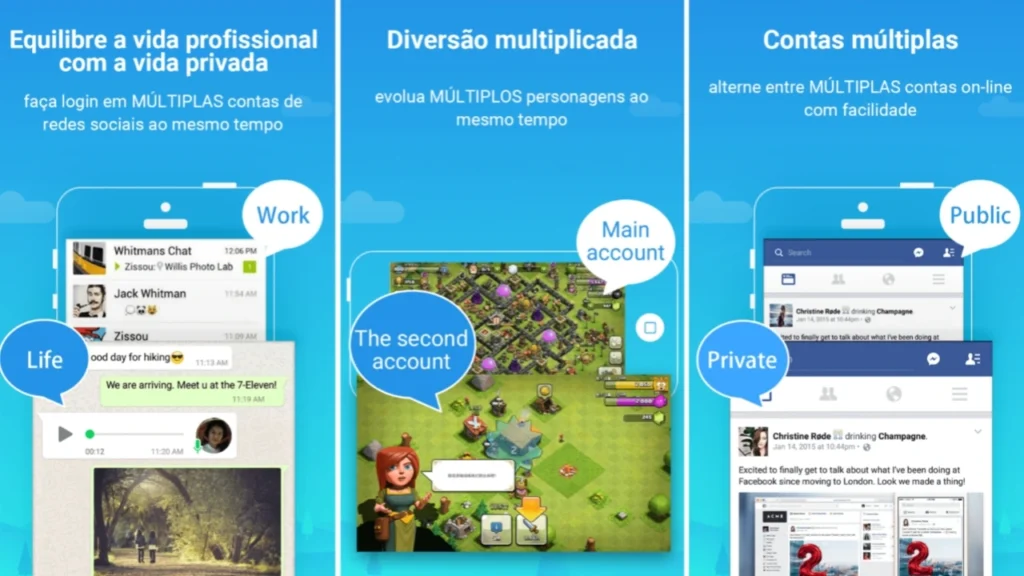 Parallel Space v4.0.9584 Mod APK (Pro) 2 Parallel Space Aplicativo de Clonagem