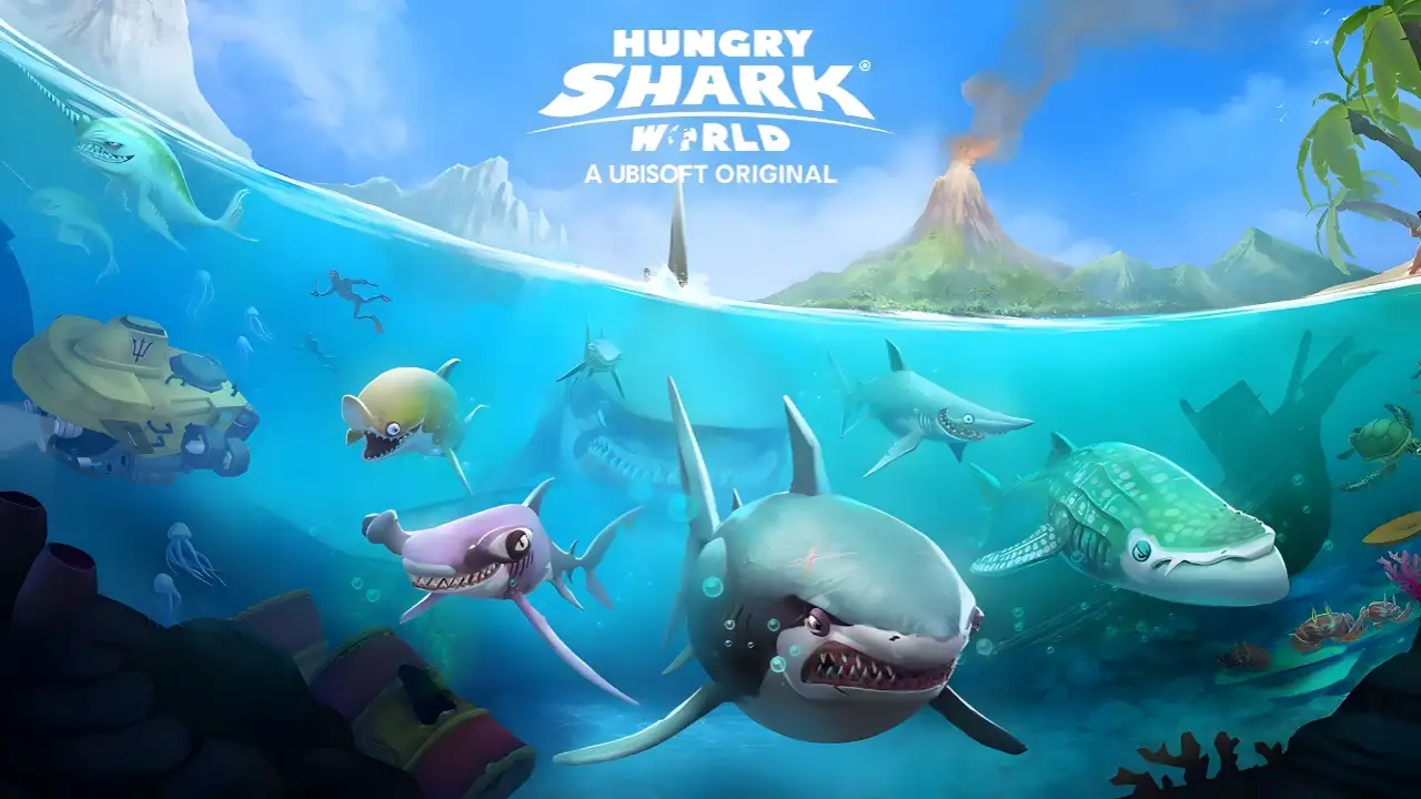 Hungry Shark World MOD APK (Ouro, Gemas e Pérolas)