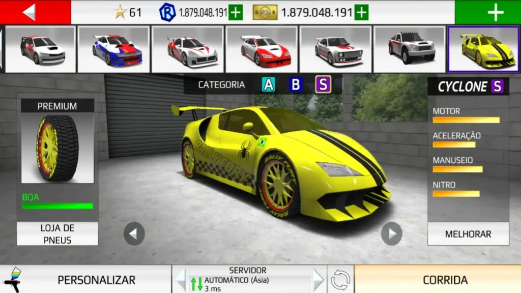 Rally Fury MOD APK (Dinheiro, Fichas e Carros) 3 Rally Fury dinheiro e progressão