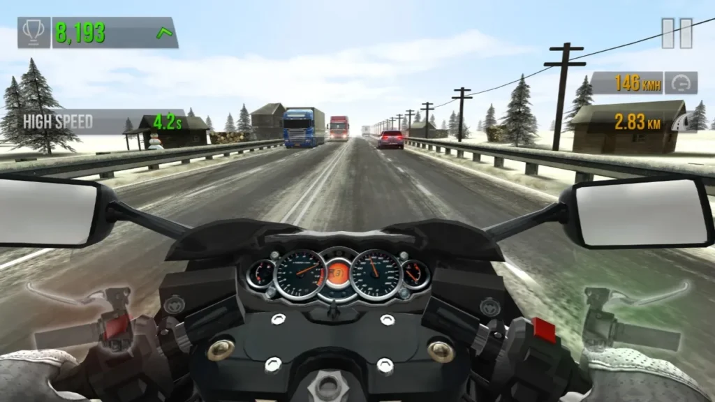 Traffic Rider jogo de corrida de moto